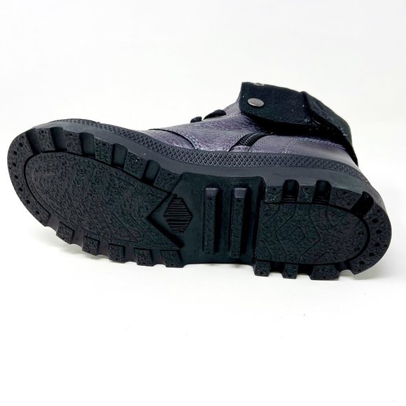 Palladium Unisex-Kinder BGY Ml Zip K Derby – Klassischer Leder-Derby-Schnürschuh Mit Reißverschluss, Gummisohle, Flacher Absatz, Mittlere Weite